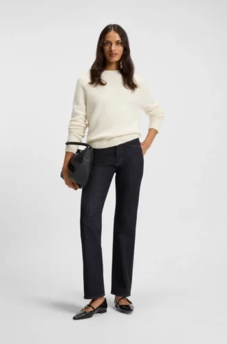 Indigo-farbene Slim-Fit-Jeans aus Stretch-Denim