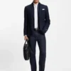 Indigo-Jeans in gerader Passform aus Stretch-Denim