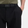 Italienischer Ledergürtel mit Schnalle mit Logo-Plakette