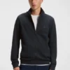 Jacke aus Baumwollfrottee mit Logo-Patch Jacke aus Baumwollfrottee mit Logo-Patch