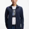 Jacke aus Baumwollfrottee mit Logo-Patch Jacke aus Baumwollfrottee mit Logo-Patch