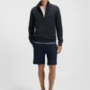 Jacke aus Baumwollfrottee mit Logo-Patch Jacke aus Baumwollfrottee mit Logo-Patch