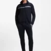 Jacke aus Baumwollfrottee mit Logo und Streifen
