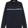 Jacke aus Baumwollfrottee mit Logo und Streifen