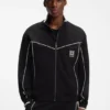 Jacke aus Baumwollmischung mit gesticktem Logo