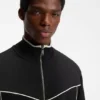Jacke aus Baumwollmischung mit gesticktem Logo