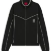 Jacke aus Baumwollmischung mit gesticktem Logo