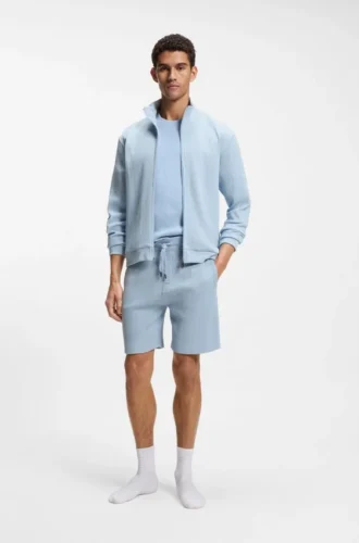 Jacke aus Baumwollmischung mit Waffelstruktur