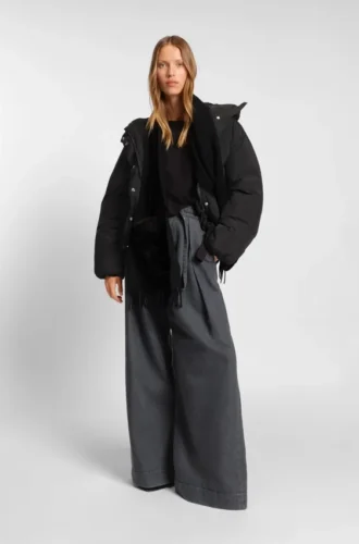 Jacke aus Crinkle-Stoff in regulärer Passform