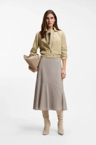Jacke im Blouson-Stil aus weichem Wildleder