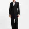 Jacke in extra schmaler Passform aus Twill aus Wollmischung