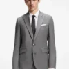Jacke in Extra-Slim-Fit aus Dobby-Stoff aus Schurwolle