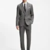 Jacke in Extra-Slim-Fit aus Dobby-Stoff aus Schurwolle