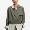 Jacke in lockerer Passform aus japanischem Crêpe