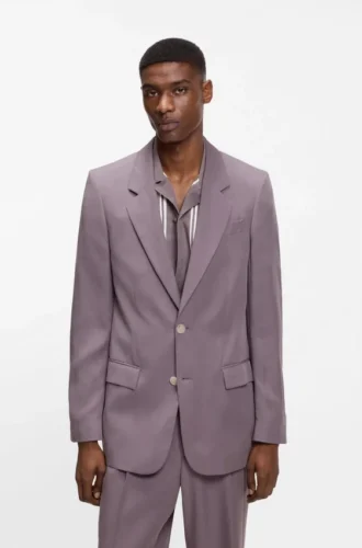 Jacke in lockerer Passform aus Twill