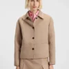 Jacke in lockerer Passform mit Knopfleiste