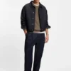 Jacke in Regular-Fit aus dunkelblauem Denim