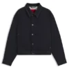 Jacke in Regular-Fit aus dunkelblauem Denim