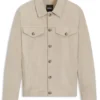 Jacke in Regular-Fit aus Nappalan-Wildleder