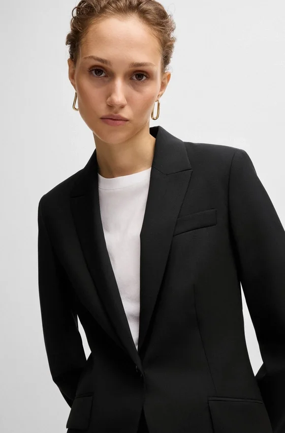 Jacke in Regular-Fit aus Schurwolle Jacke in Regular-Fit aus Schurwolle