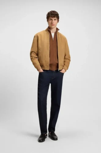 Jacke in Regular-Fit aus Wildleder