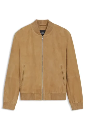 Jacke in Regular-Fit aus Wildleder