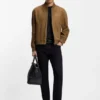 Jacke in Regular-Fit aus Wildleder