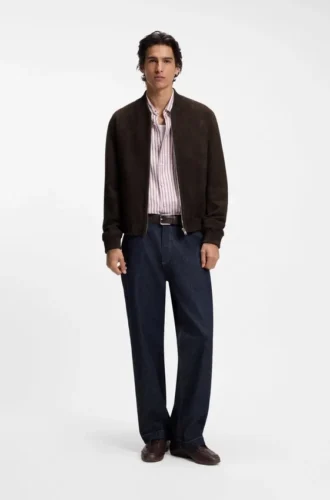 Jacke in Regular-Fit aus Wildleder