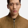 Jacke in Regular-Fit aus Wildleder
