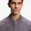 Jacke in Regular-Fit aus Wildleder