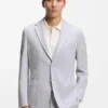 Jacke in Regular-Fit mit Fischgrätenmuster aus einer Baumwollmischung Jacke in Regular-Fit mit Fischgrätenmuster aus einer Baumwollmischung