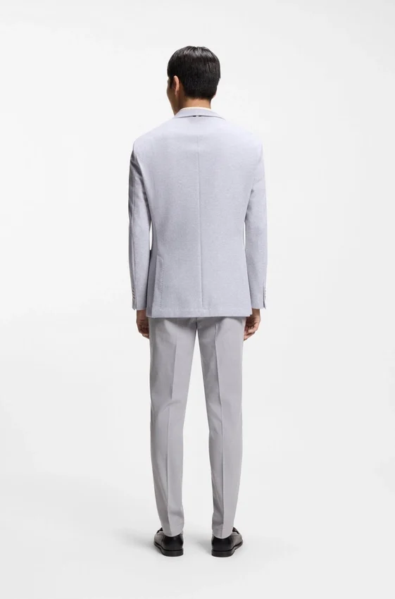 Jacke in Regular-Fit mit Fischgrätenmuster aus einer Baumwollmischung Jacke in Regular-Fit mit Fischgrätenmuster aus einer Baumwollmischung
