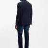Jacke in Regular-Fit mit Fischgrätenmuster aus einer Baumwollmischung