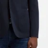 Jacke in Regular-Fit mit Fischgrätenmuster aus einer Baumwollmischung