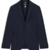 Jacke in Regular-Fit mit Fischgrätenmuster aus einer Baumwollmischung