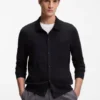 Jacke in Regular-Fit mit gerippten Bündchen