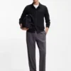 Jacke in Regular-Fit mit gerippten Bündchen