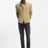 Jacke in Regular-Fit mit gerippten Bündchen