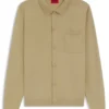Jacke in Regular-Fit mit gerippten Bündchen