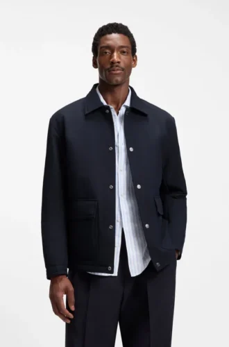 Jacke in Relaxed-Fit aus wasserabweisendem, aufgerautem Stoff