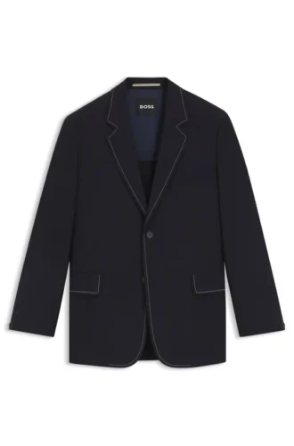 Jacke in Relaxed-Fit mit Kontrastnähten