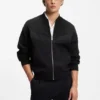 Jacke mit Broderie-Streifen aus Baumwollmischung