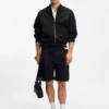 Jacke mit Broderie-Streifen aus Baumwollmischung