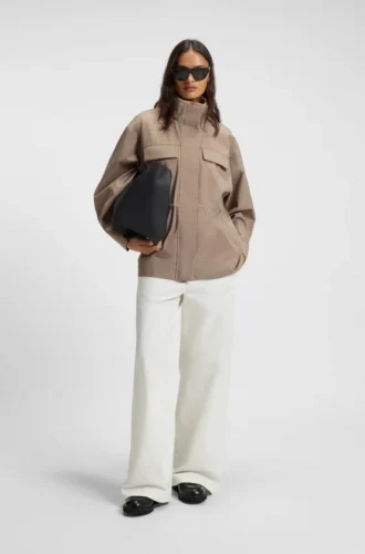 Jacke mit geraffter Taille und wasserabweisender Ausrüstung