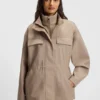 Jacke mit geraffter Taille und wasserabweisender Ausrüstung