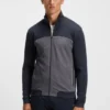 Jacke mit Kontrastpaspel aus einer Baumwollmischung