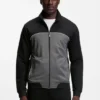 Jacke mit Kontrastpaspel aus einer Baumwollmischung