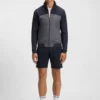 Jacke mit Kontrastpaspel aus einer Baumwollmischung