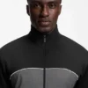 Jacke mit Kontrastpaspel aus einer Baumwollmischung