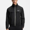 Jacke mit Kontrastpaspeln und wasserabweisender Beschichtung Jacke mit Kontrastpaspeln und wasserabweisender Beschichtung